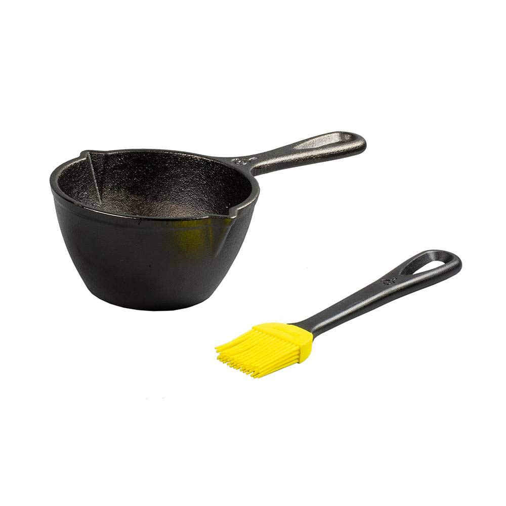 Lodge 15.2 Ounce Cast Iron Melting Pot + Silicone Basting Brush - Unparalleled Heat Retention - H... | Amazon (US)
