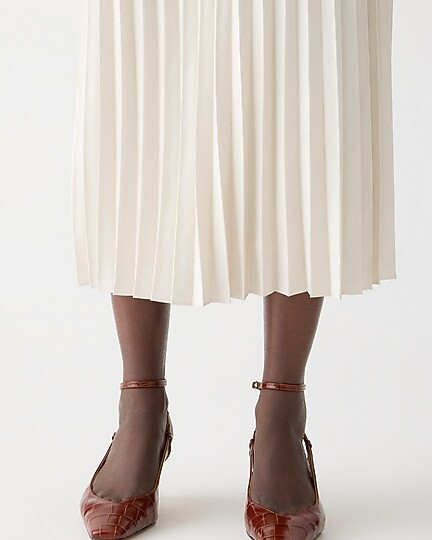 Pleated pull-on midi skirt | J. Crew US