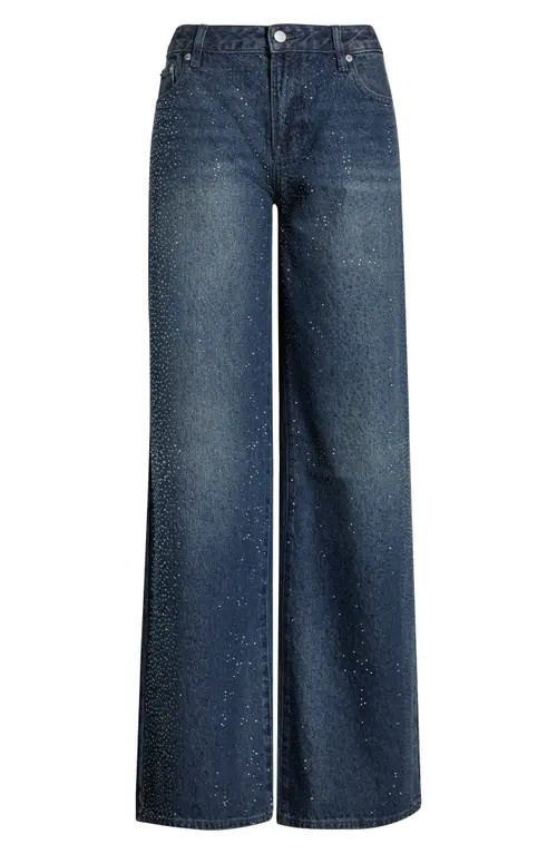 PacSun Dannessa Diamante Baggy Jeans in Dark Indigo at Nordstrom, Size 29 | Nordstrom