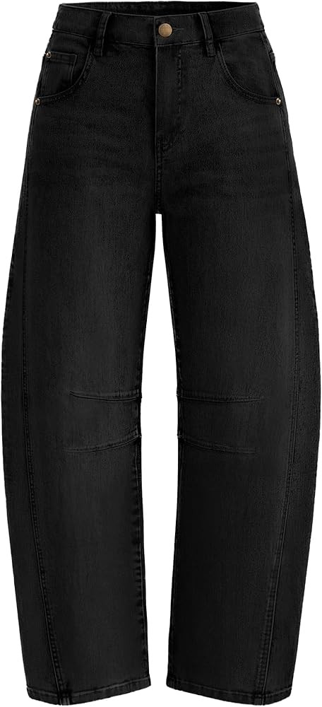 ZISICA Womens Barrel Jeans for Women Trendy 2026 High Waisted Wide Leg Stretchy Baggy Ankle Denim... | Amazon (US)
