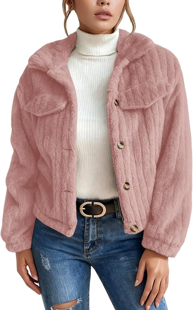 Vestes d'hiver en polaire pour femme - Col montant - Chaud et doux - Manteau court décontracté ... | Amazon (CA)