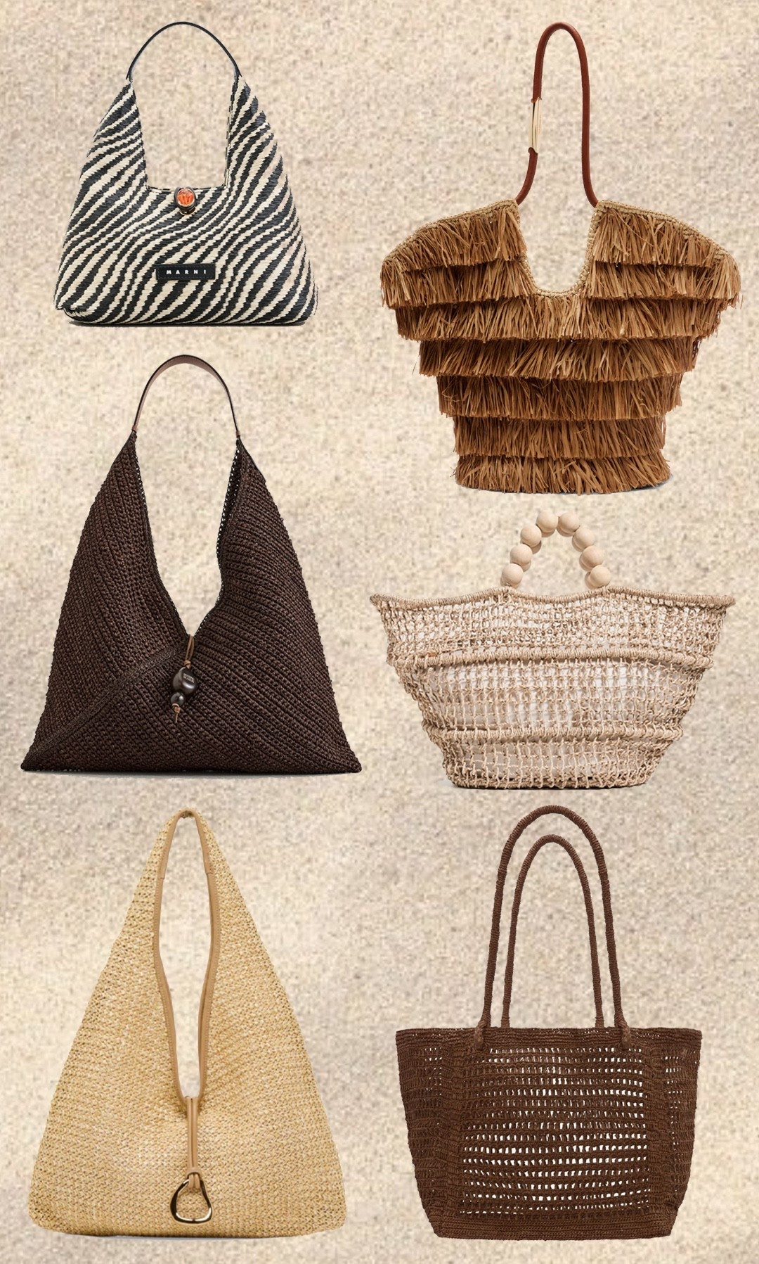 Beach bags at different price points 🛒