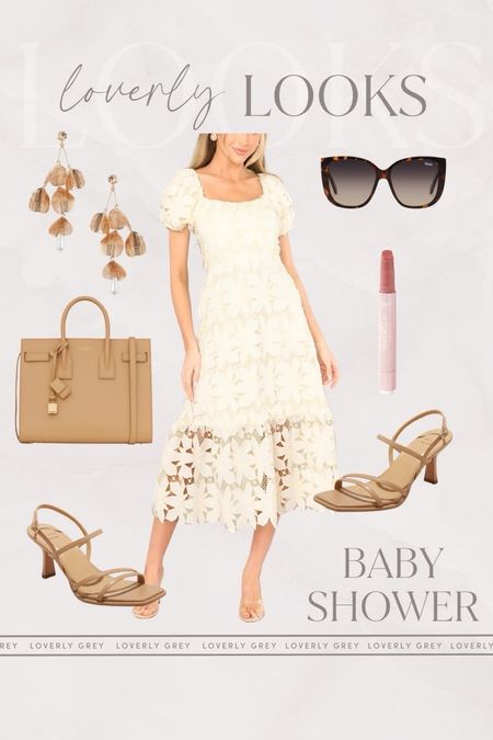 Loverly Grey baby shower outfit idea. I love this floral overlay dress and neutral heels perfect for spring. 

#LTKSeasonal #LTKstyletip #LTKbeauty