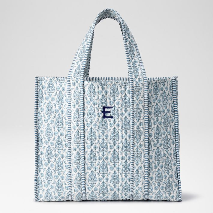 Block Print Quilted Oversized Tote | Mark and Graham
