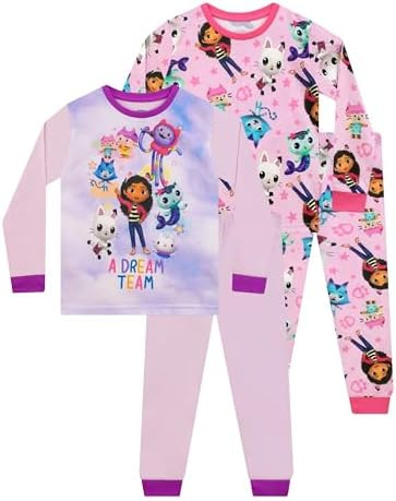DREAMWORKS GABBY'S DOLLHOUSE vPajamas 2 Pack | Girls Pack Of Two Pajamas | Two Pack Pajama Set Fo... | Amazon (US)