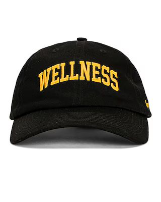 Sporty & Rich Wellness Ivy Hat in Black & Yellow | FWRD | FWRD 