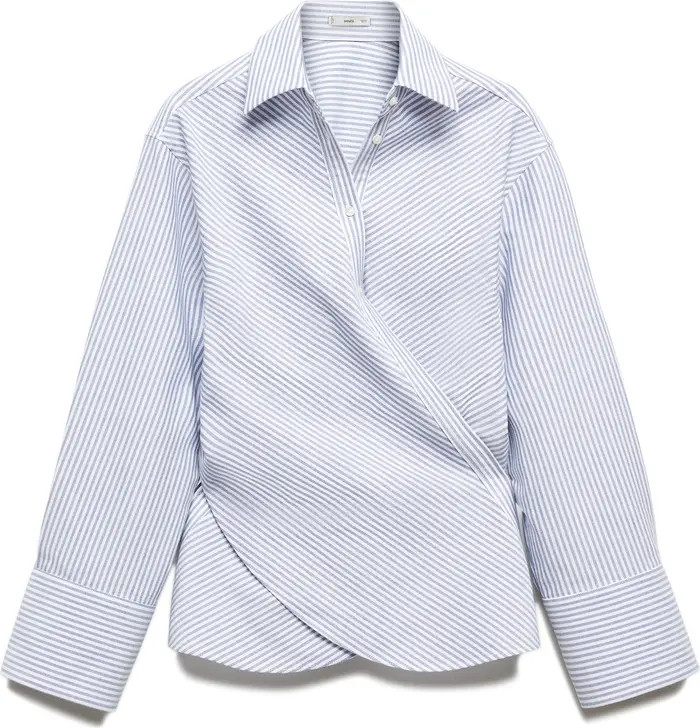 Pinstripe Wrap Shirt | Nordstrom