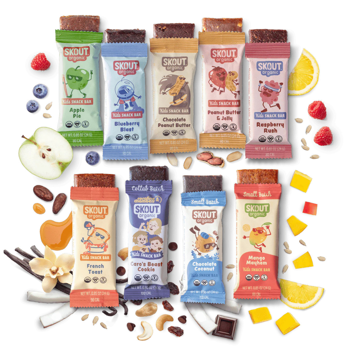Skout Organic Small Batch Kids Bar Variety Pack - 36 Pack | Skout Organic