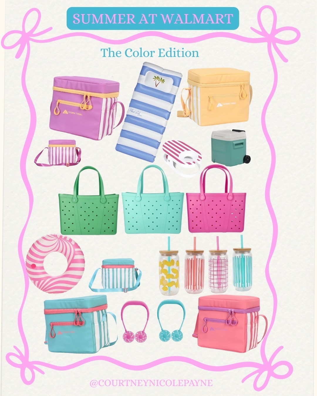 Colorful summer finds from Walmart. Summer; colorful, summer edition, glamping, pool decor, tote, tote bags, beach, vibes 

#LTKHome #LTKSeasonal #LTKFestival