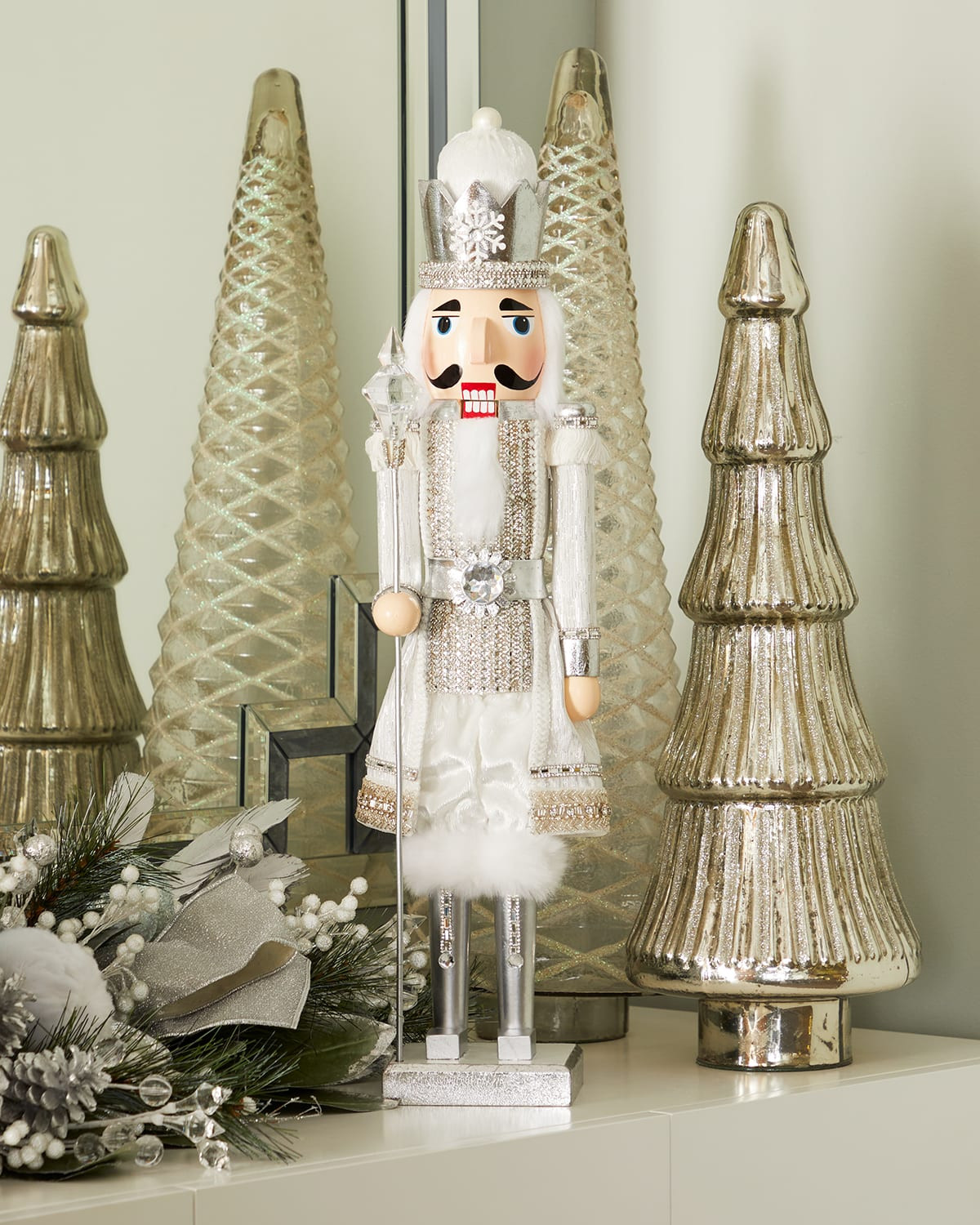 Crystal & Silver Holiday Nutcracker | Neiman Marcus
