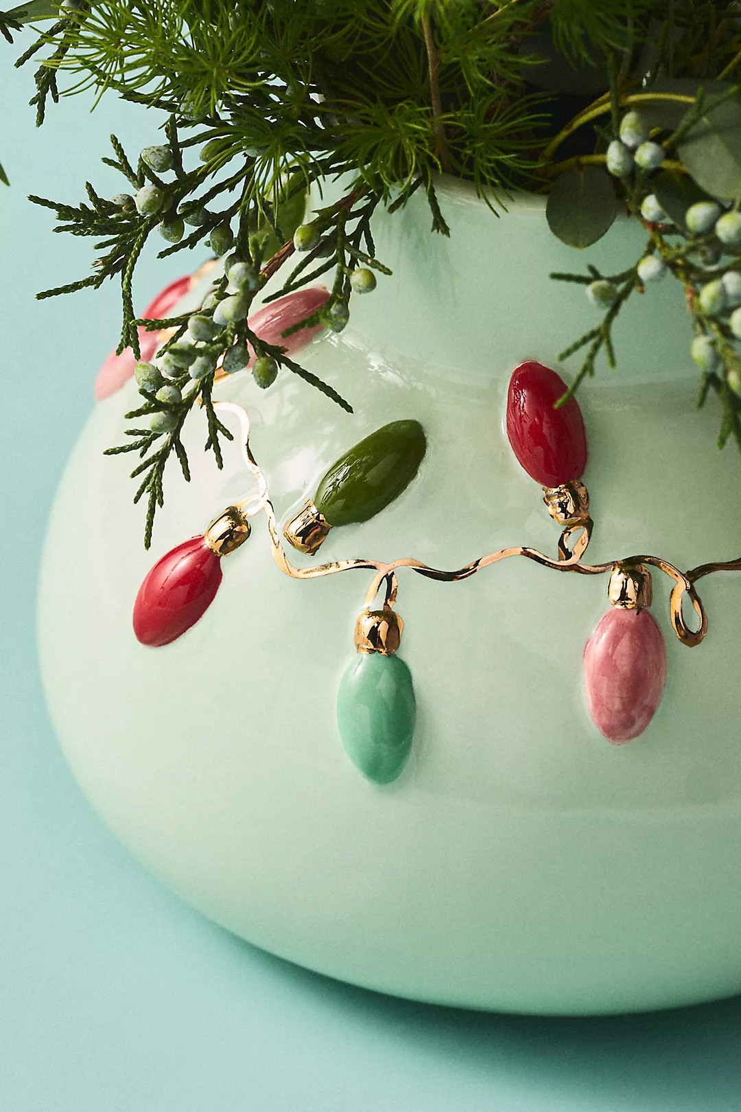 String Light Mint Ceramic Vase | Anthropologie (US)