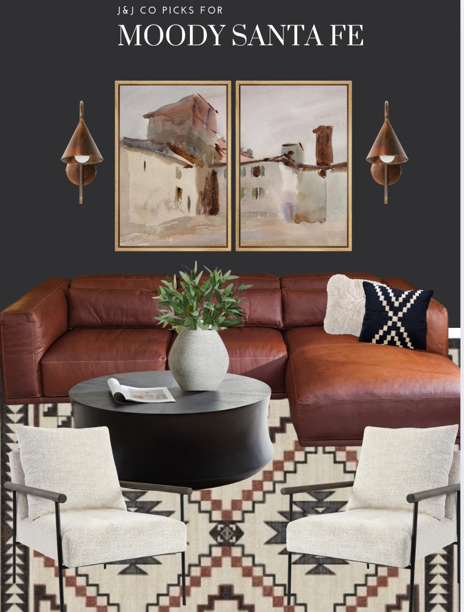 MOODY SANTE FE LIVING ROOM,
Living Room Decor, Moody Living Room, Modern Living Room, Home Decor, Native American Style, Boho Living Room. 

#LTKStyleTip #LTKHome #LTKSaleAlert