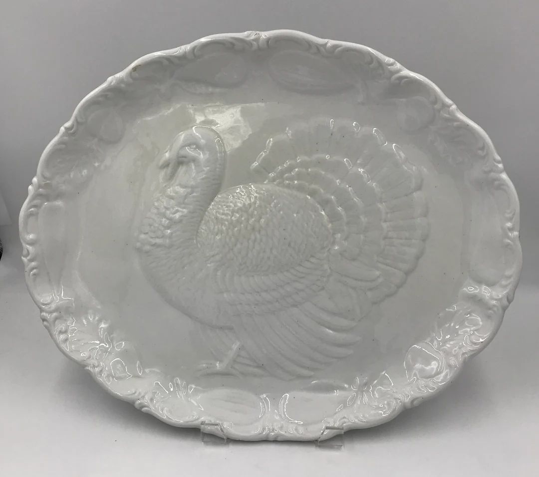 Vintage Lord & Taylor LARGE Turkey platter. Numbered 40/60. Made in Italy.19.5” x 16”. | Etsy (US)