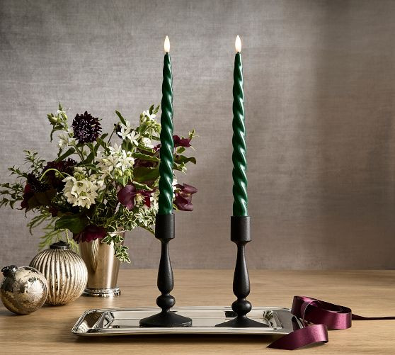Flameless Spiral Taper Candle | Pottery Barn (US)