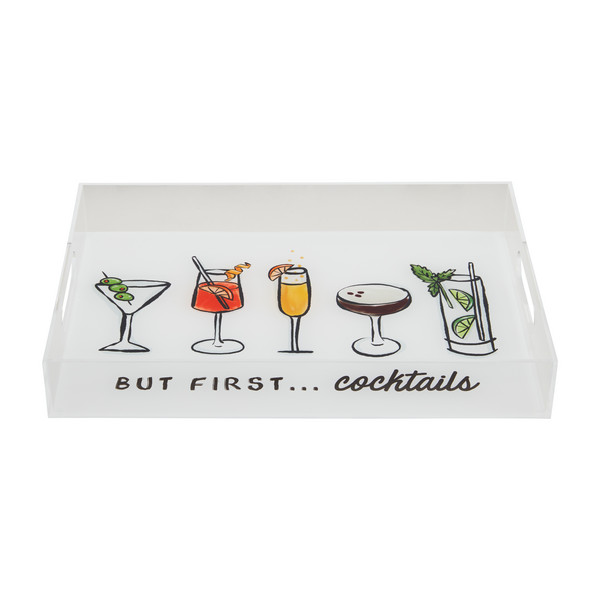 Acrylic Bar Cocktail Tray | Mud Pie