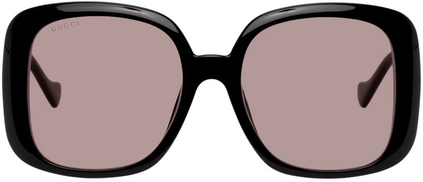 Black Interlocking G Square Sunglasses | SSENSE