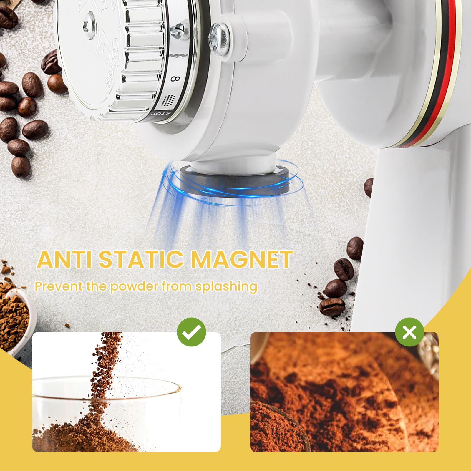 Burr Coffee Grinder Electric Espresso Grinder Commercial & Homeuse Silent Small Coffee Bean Grind... | Amazon (US)