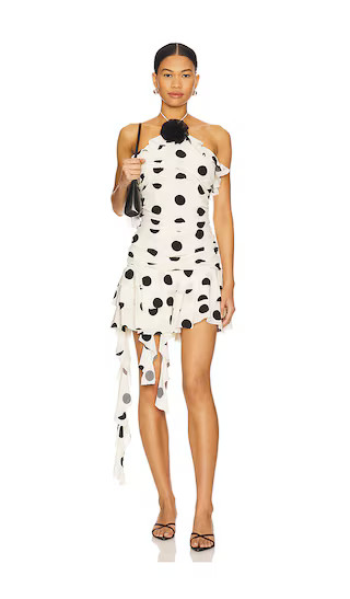 Brandi Mini Dress in Cream & Black Dot | Revolve Clothing (Global)
