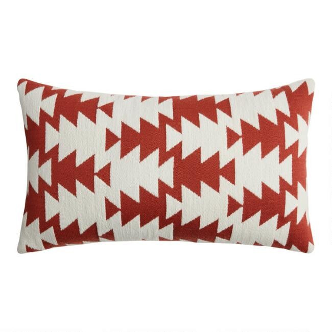 Rust And Ivory Marrakesh Indoor Outdoor Lumbar Pillow | World Market