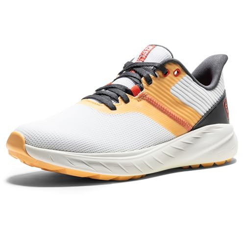 FootJoy Women's FJ Flex Golf Shoe, Lucent White/Rose Gold/Shadow, 5 | Amazon (US)