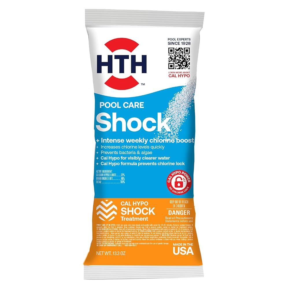 HTH 52031 Swimming Pool Care Shock, Swimming Pool Chlorinator Boosts Chlorine Levels, Cal Hypo Fo... | Amazon (US)