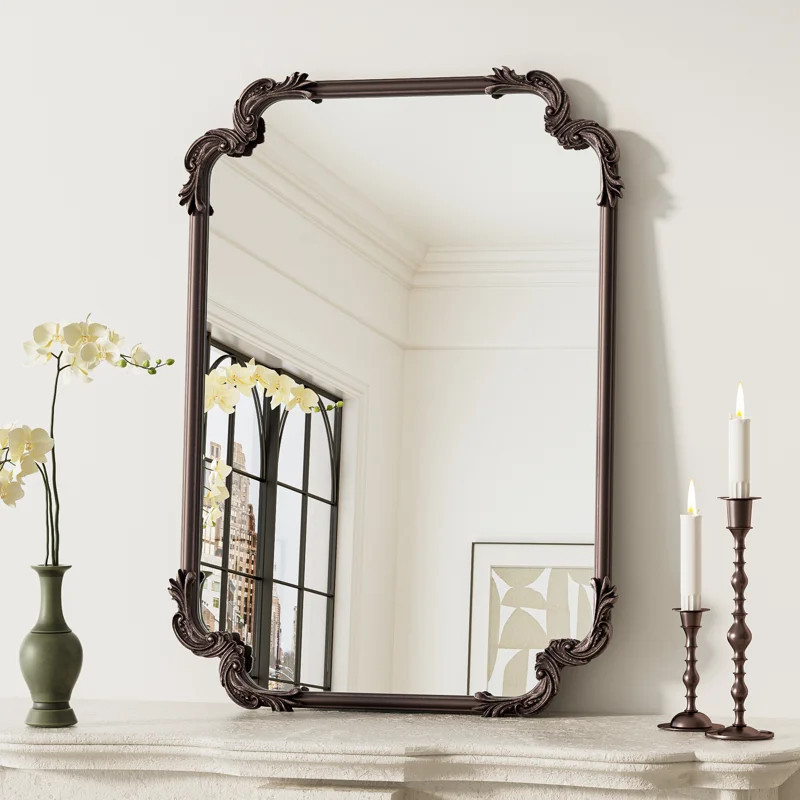Genan Accent Mirror Scalloped Rectangle Wall Mirror | Wayfair North America