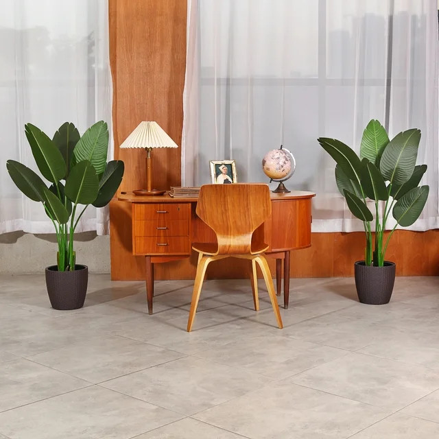 2 Pack 4 Feet Artificial Bird of Paradise Plant Fake Tropical Palm Tree for Indoor Outdoor, Perfe... | Walmart (US)