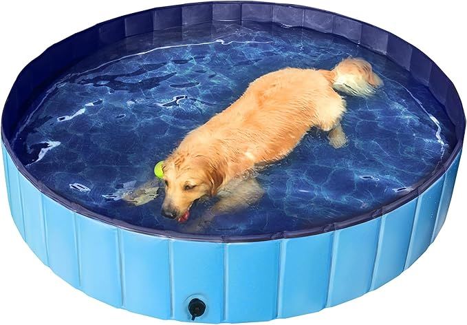 Yaheetech Foldable Hard Plastic Extra Large Dog Pet Bath Swimming Pool Collapsible Dog Pet Pools ... | Amazon (US)