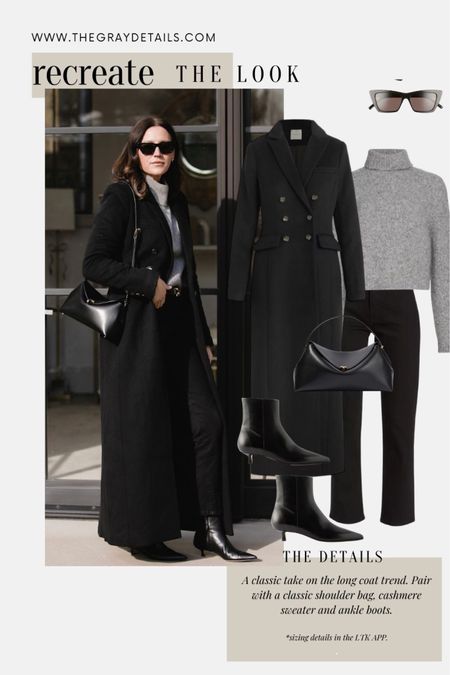 Long black coat

#LTKover40 #LTKstyletip #LTKHoliday