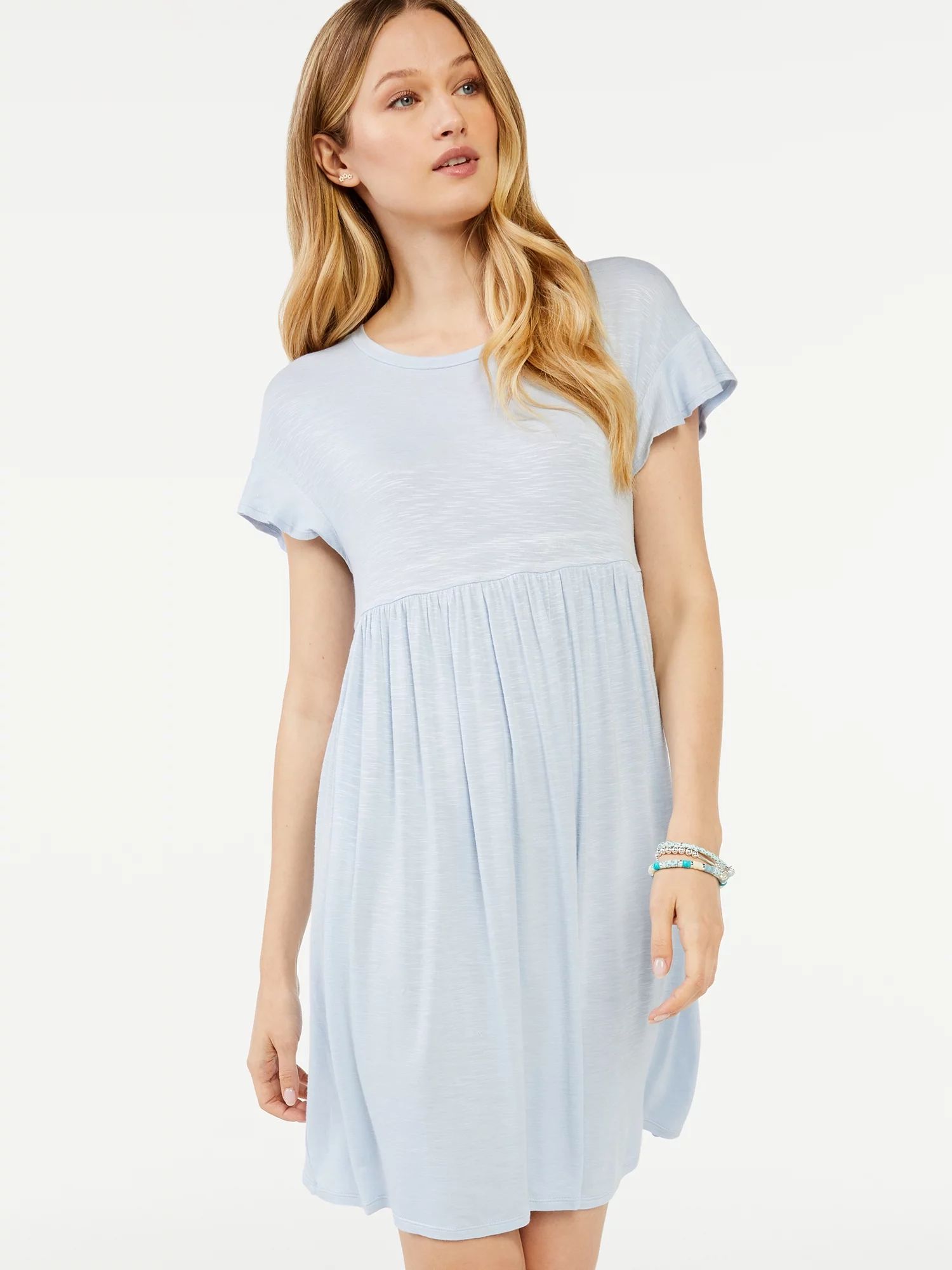 Scoop Women's Flutter Sleeve Dress | Walmart (US)