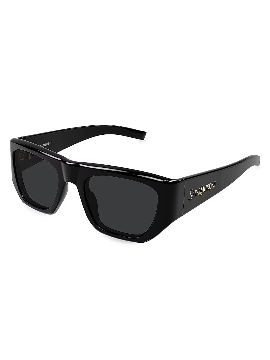 Women's Vintage Logo SL 740 Squared Sunglasses - Black | Saks Fifth Avenue