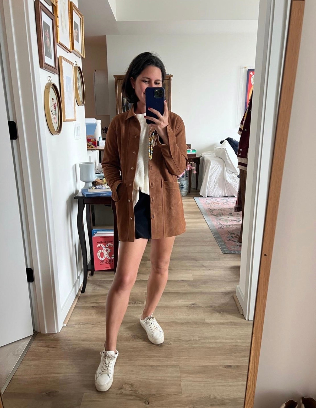 Jacket size xs sized up for an over size fit
Sweater is from the Malibu free people set
XS/0 black skirt 

Fall outfit, Sezane will jacket, Sezane suede jacket, skirt and sneakers outfit 

#LTKStyleTip #LTKFindsUnder100

#LTKootd #LTKPetite