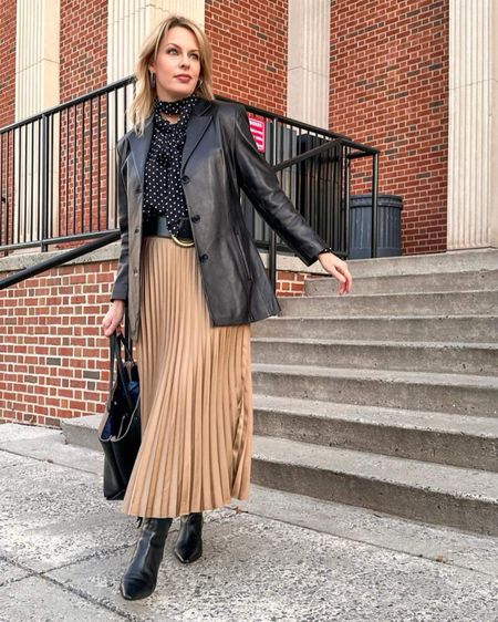 After a long work day, this outfit  takes you straight to dinner too. I bet this pleated skirt from J Crew works with so much in your closet. 

#LTKstyletip #LTKover40 #LTKworkwear