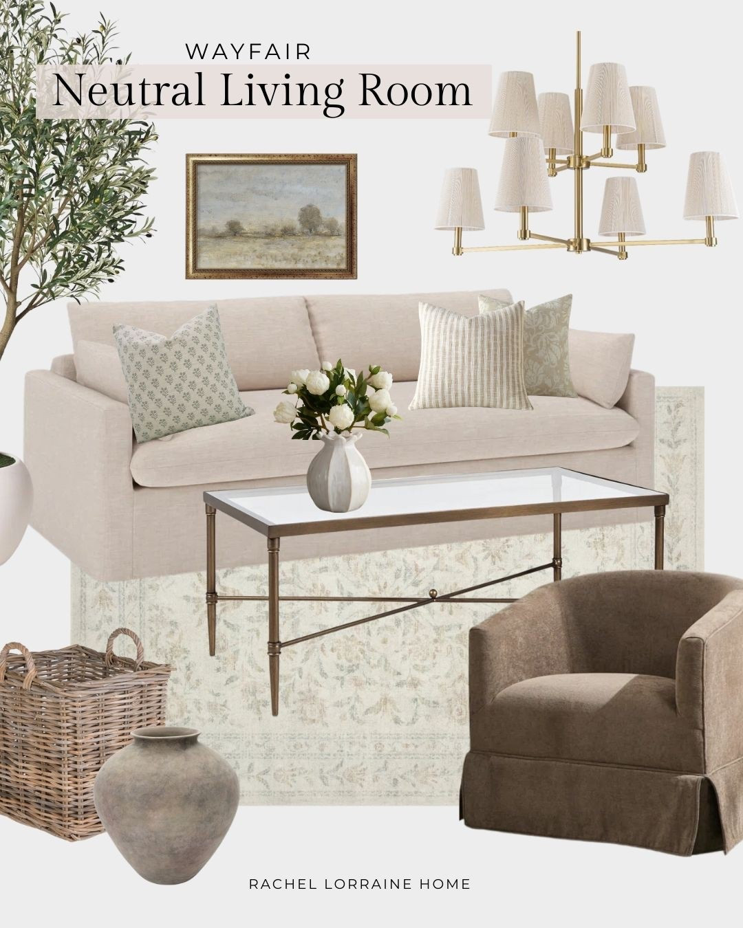 Neutral living room, all items from Wayfair 🤍 Right now Wayfair is having their spring cyber even so you can shop some of these pieces in sale!

I love the fresh look of the cream upholstered sofa paired with the contrast of the barrel accent chair. Layering in texture with a rug, pillows, and woven baskets helps the space feel warm and lived in.

Everything is linked below.

#LTKSeasonal #LTKSaleAlert #LTKHome