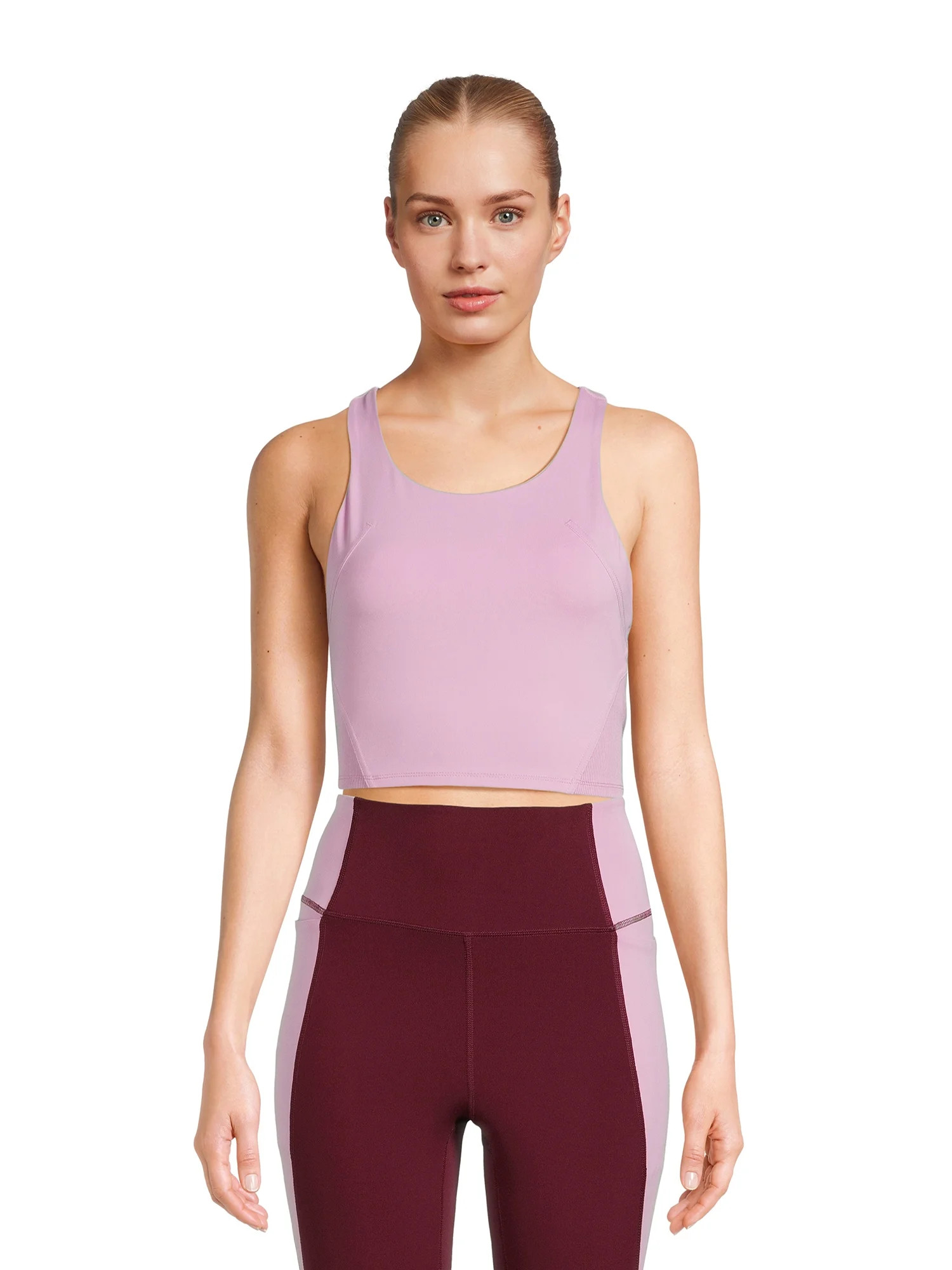 Avia Women's Ribbed Longline Racerback Bra Top, Sizes XS-XXXL | Walmart (US)