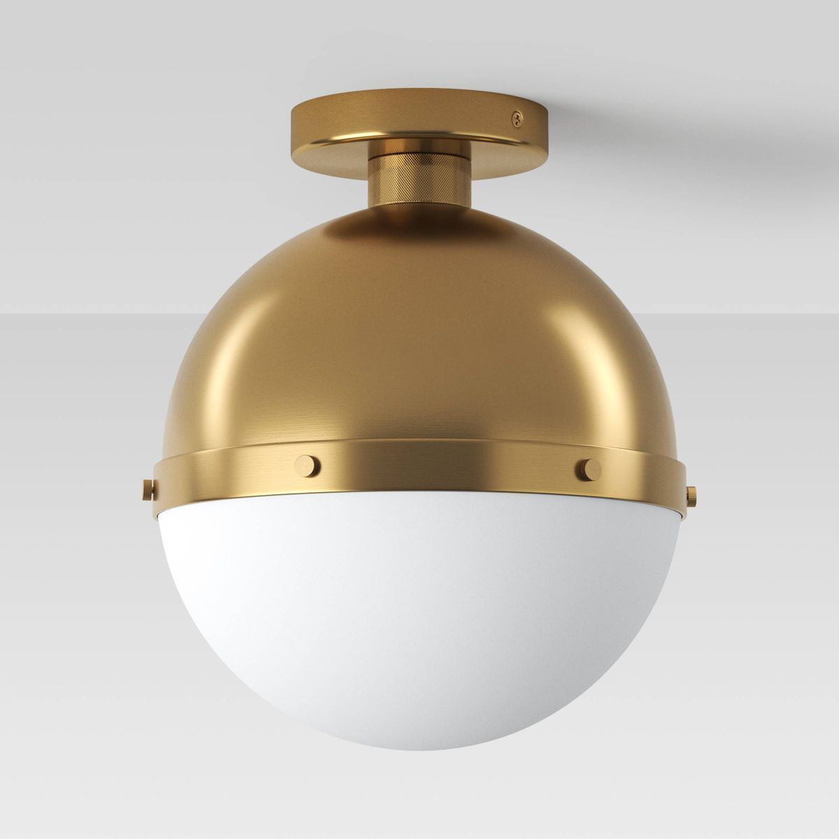 Globe Flush Mount Light Fixture Brass/White - Threshold™ | Target