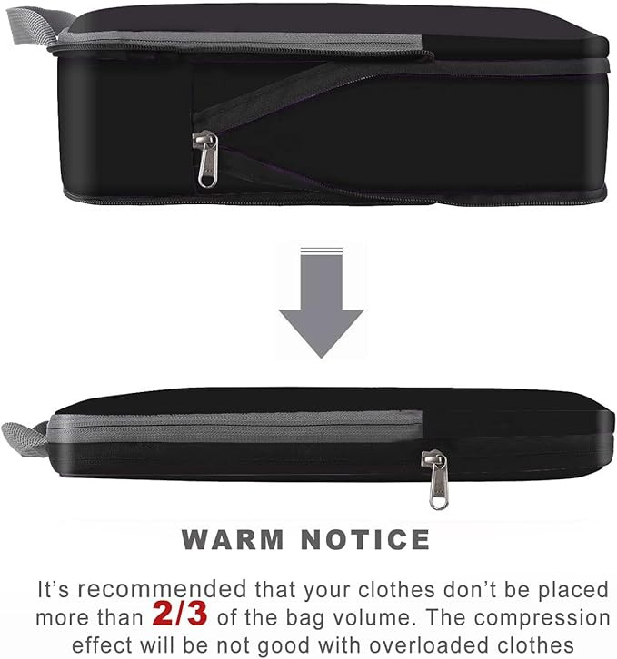 BAGAIL 4 Set/5 Set/6 Set Compression Packing Cubes Travel Accessories Expandable Packing Organize... | Amazon (US)