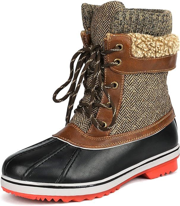 DREAM PAIRS Women's Mid Calf Winter Snow Boots | Amazon (US)