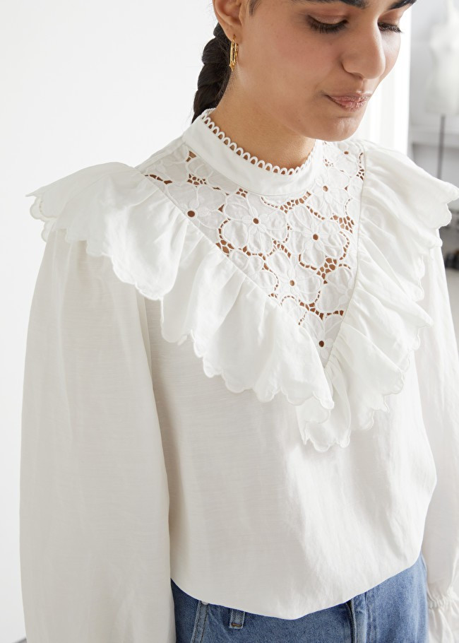 Ruffled Embroidery Overlay Blouse | & Other Stories (EU + UK)
