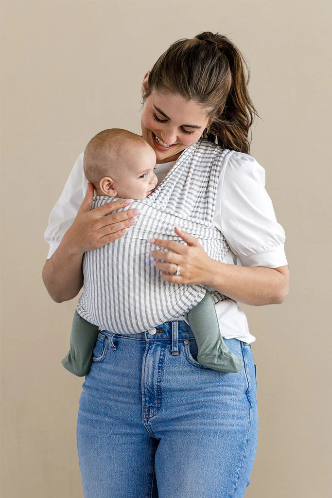 Natural + Grey Stripe Wrap | Solly Baby