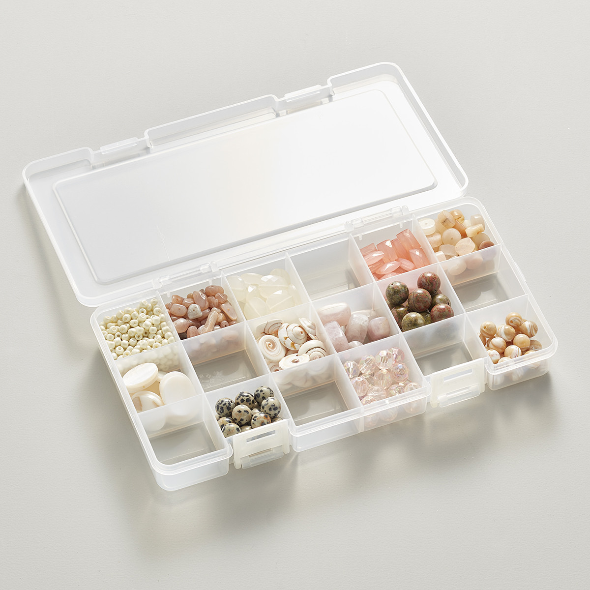 Medium 18-Compartment Box Translucent | The Container Store