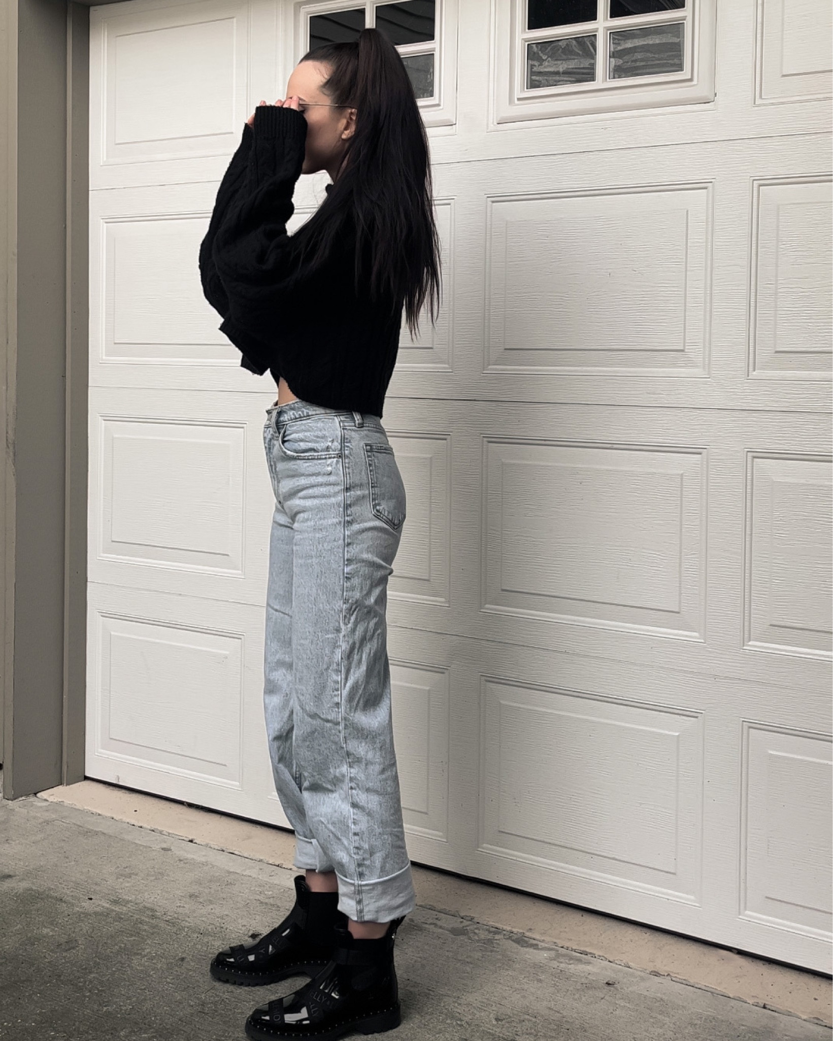 Cropped knit sweater with Abercrombie jeans and black ankle boots. 🤍

#LTKU #LTKfit #LTKSeasonal
