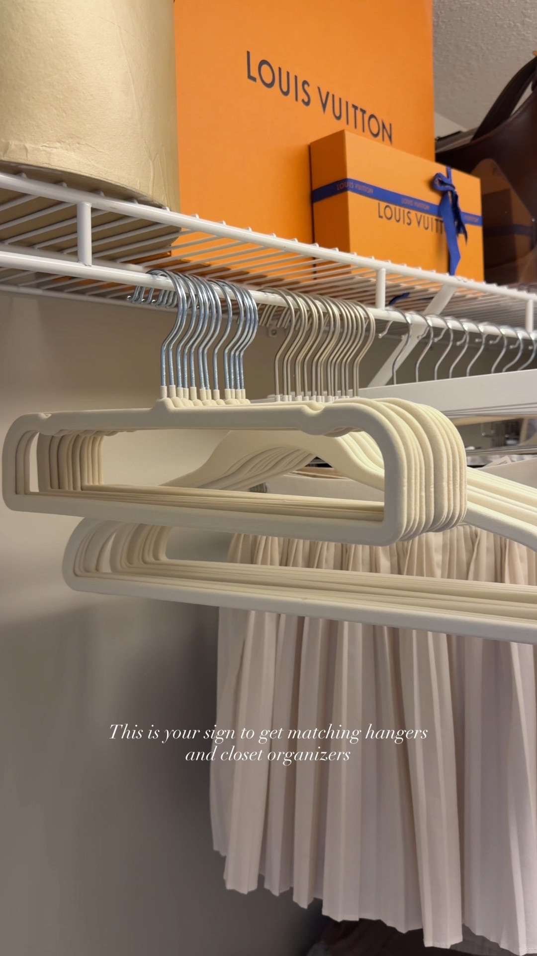 Proof that basic closets with builder grade wire shelving can still feel aesthetic and organized! 

Closet organization, velvet hangers, aesthetic closet, Amazon and Target home finds ￼

#LTKHome