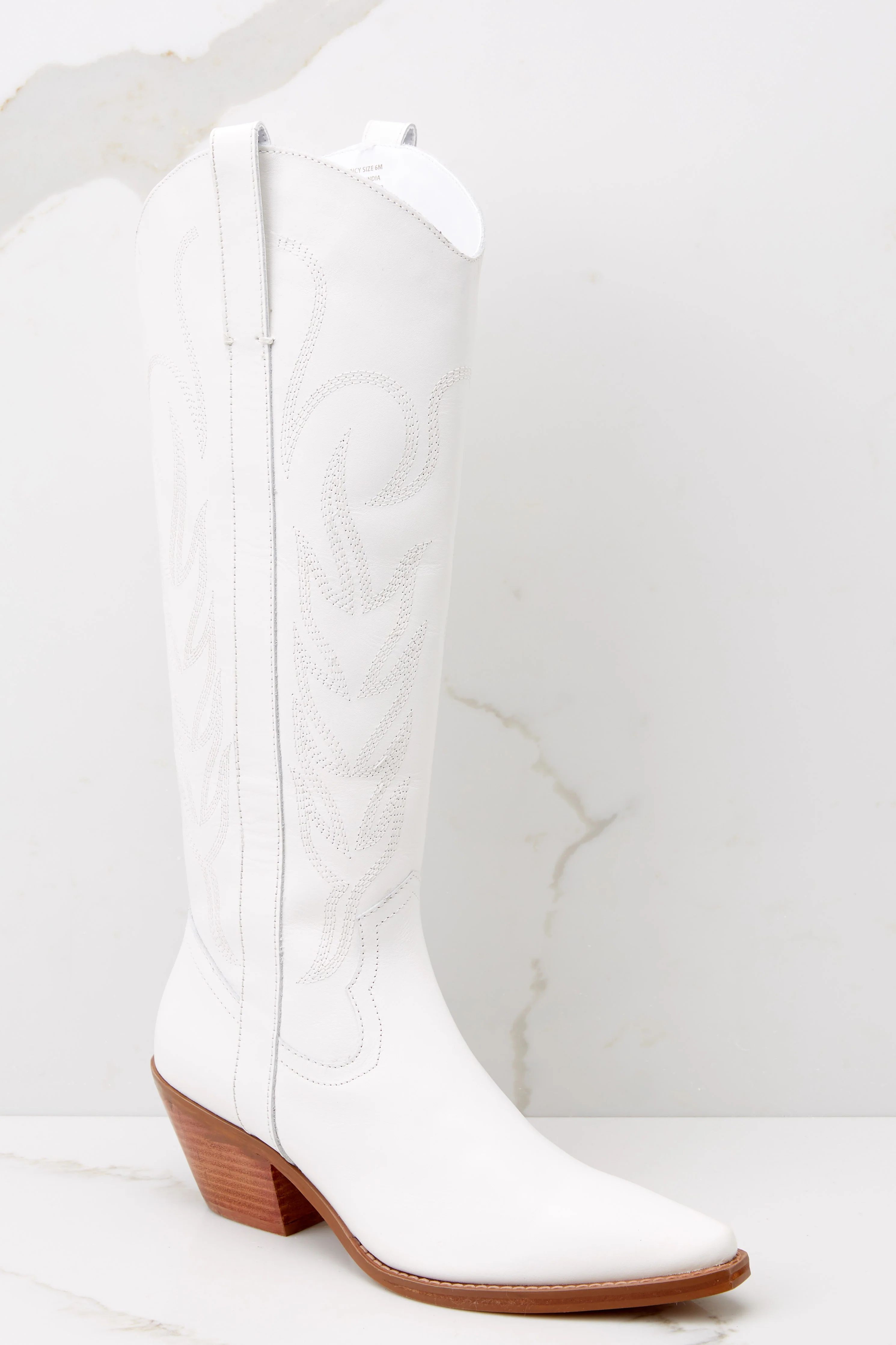 Agency Western White Boot | Red Dress 