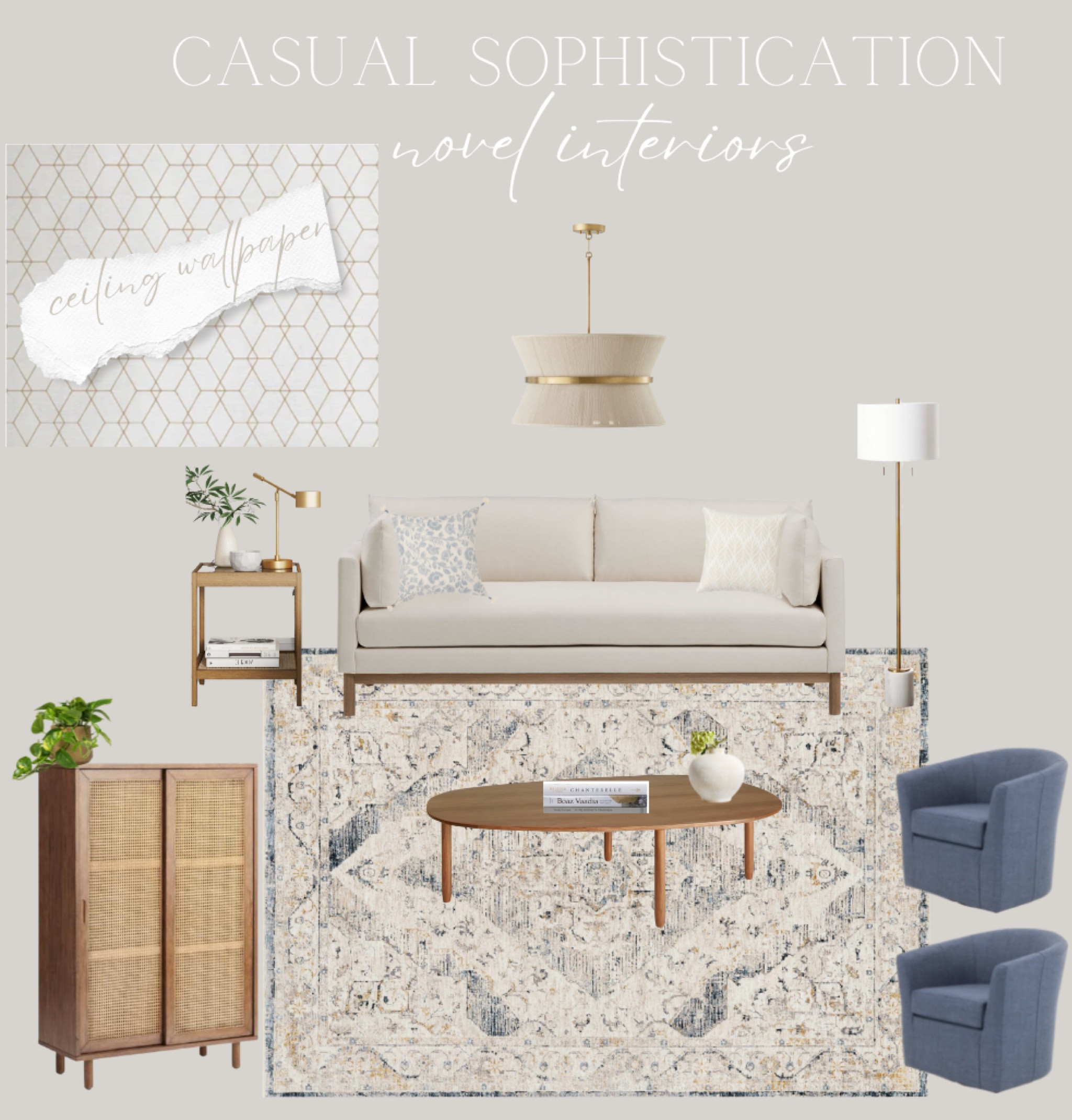 Casual sophistication with a coastal vibe. Under $5500 for the room  

#LTKhome #LTKFind #LTKsalealert