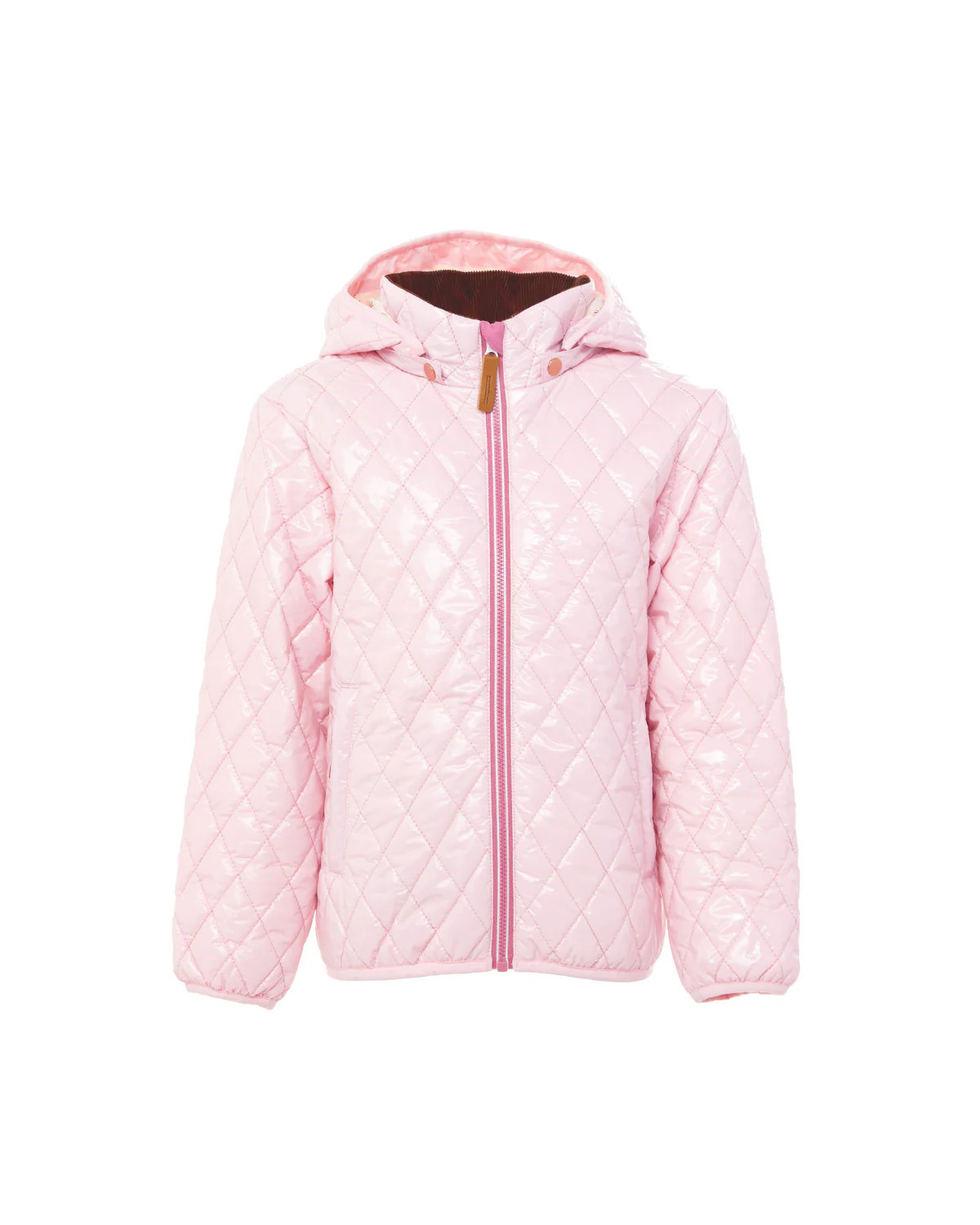 Kids Shiny Ballerina Pink Quilted Puffer Jacket | Northern Classics