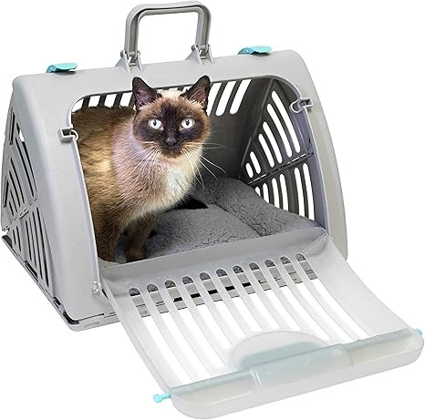 SportPet Foldable Travel Cat Carrier - Front Door Plastic Collapsible Carrier Collection | Amazon (US)