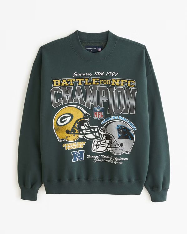 Men's Vintage NFC Championship Graphic Crew Sweatshirt | Men's Tops | Abercrombie.com | Abercrombie & Fitch (US)