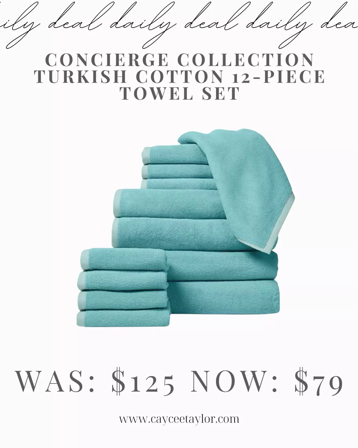 Concierge Collection Turkish Cotton 12-piece Towel Set