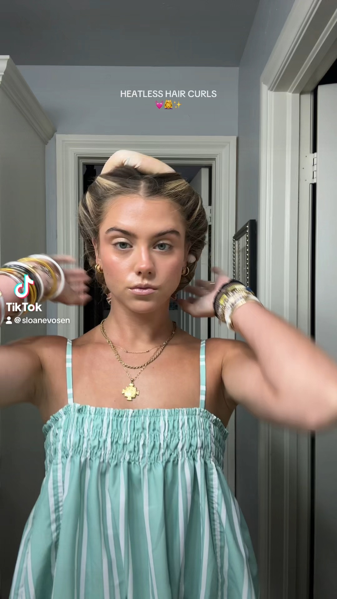 My greatest hair hack has got to be sleeping in a hair ribbon. This is what gives me my heatless hair curls. These curls are always bouncy, voluminous, shiny, and perfection that require absolutely zero heat, saving my hair on necessary, heat damage while still getting those desirable curls. I have lots of tutorials on how I put them in my hair saved my TikTok and Instagram @sloanevosen. if you are looking for some hacks for perfect curls comment below and I’ll share my favorites! #hair #heatlesscurls #heatlesshair #heatlesswaves #hairstyles #hairhack #hairhealth #heatlesshairstyles #hairroutine #hairribbon #heatlesshaircurler #grwm #hairleggings #hairtutorial #hairtrends #curls #overnightcurls #overnighthair #overnighthairstyles #noheatcurls #haircurler #haircurls #noheathairstyles #haircurlingtutorial #overnightheatlesscurls #hairtok #fyp hair, hair curls, heatless hair curls, overnight curls, overnight hair tutorial, heatless hair curls tutorial, hair ribbon, hair tutorial.

#LTKVideo #LTKBeauty #LTKFindsUnder50